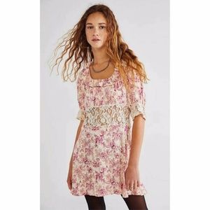 NEW Free People Lucie Dress Pink Combo 4